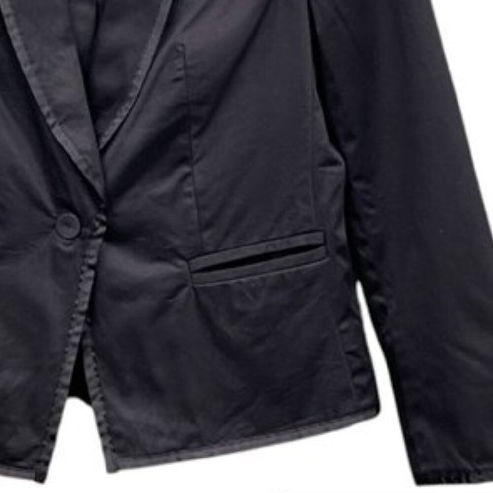 CALVIN KLEIN Women's EUC One-Button Lined‎ Black Blazer | Size 6 - Picture 5 of 11